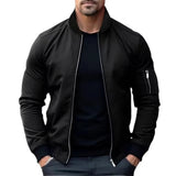 Jaqueta Masculina Casual Básico Com Zíper -Promoção de Inverno 2025