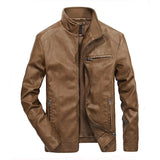 Jaqueta Masculina De Inverno Motoqueiro Gola Em Pé - Promoção de Inverno 2025