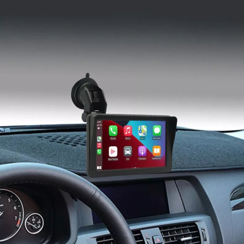 Multimídia Portátil Universal Carplay Android e IOS Com Câmera de Ré