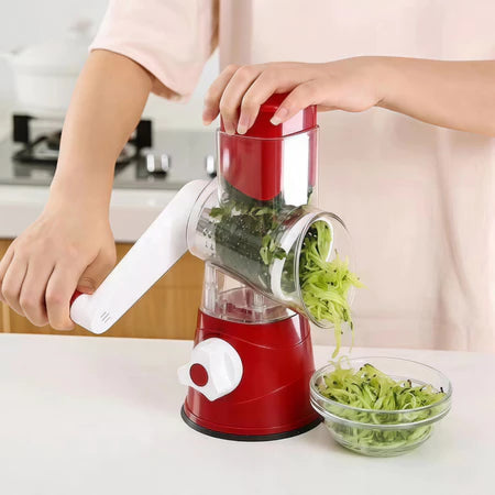 InoxSlice - Cortador Ralador e Fatiador de Legumes Multifuncional 3 Lâminas
